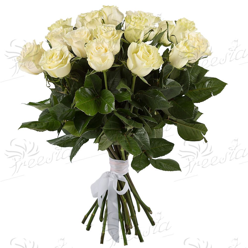 Букет белых роз "Привлекательной"