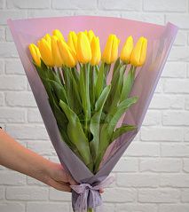 Желтые тюльпаны 15 шт